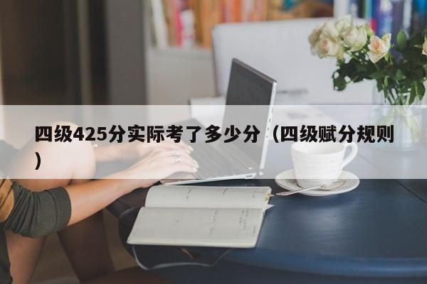 四级425分实际考了多少分（四级赋分规则）